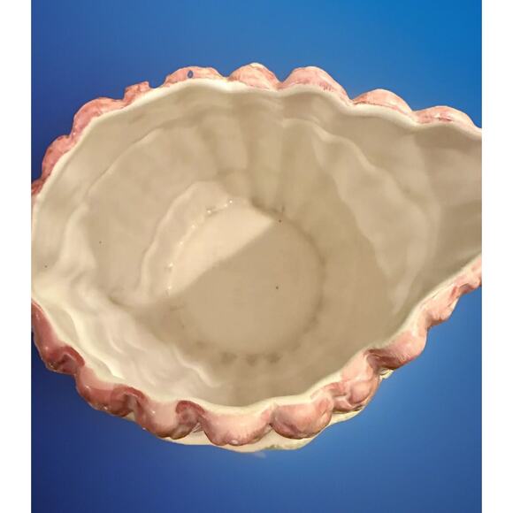 Vintage CB Pitcher Asparagus Shaped Italian Majolica Vase Signed 8" Cottagecore - Picture 6 of 13